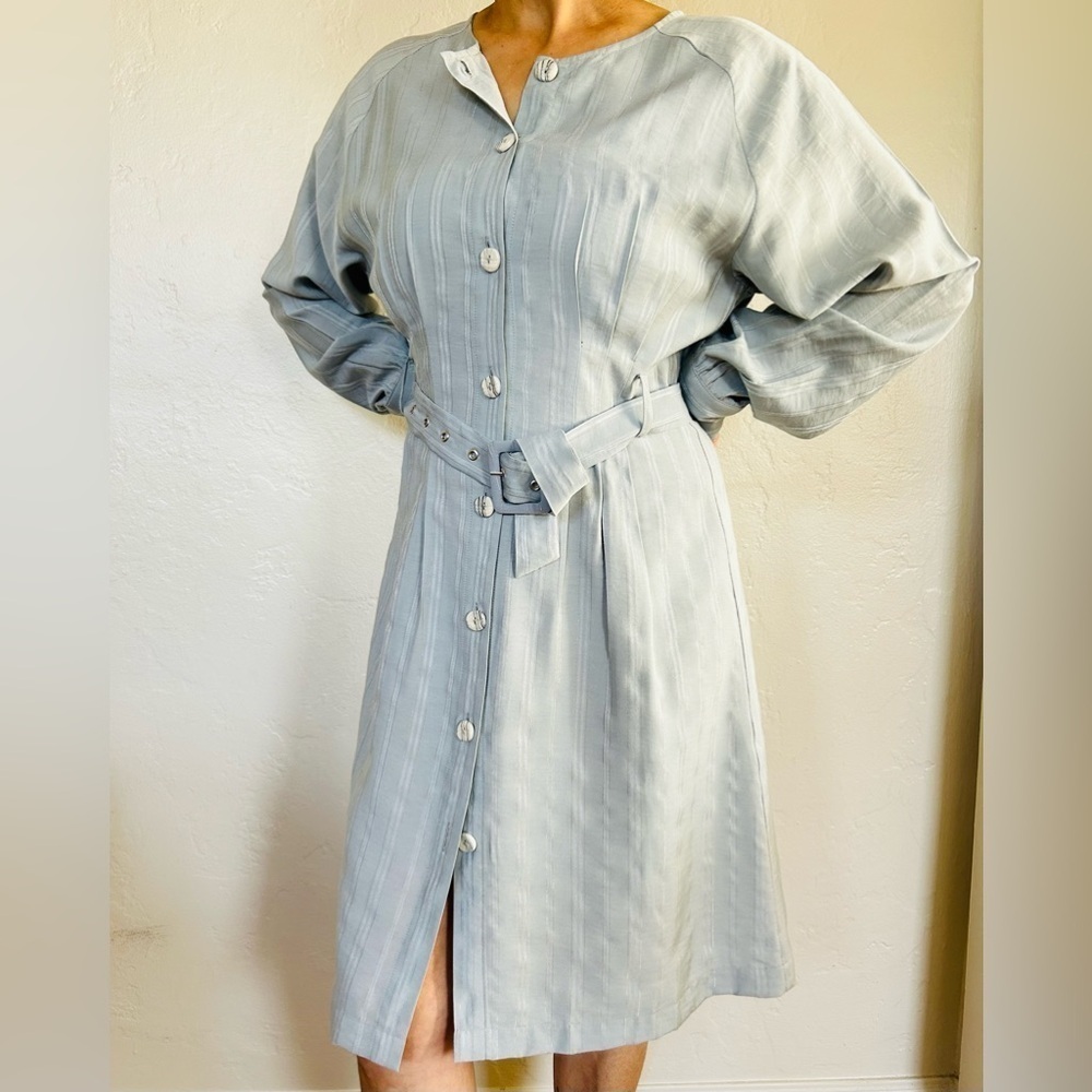 Native Youth Blue Button Up Dress